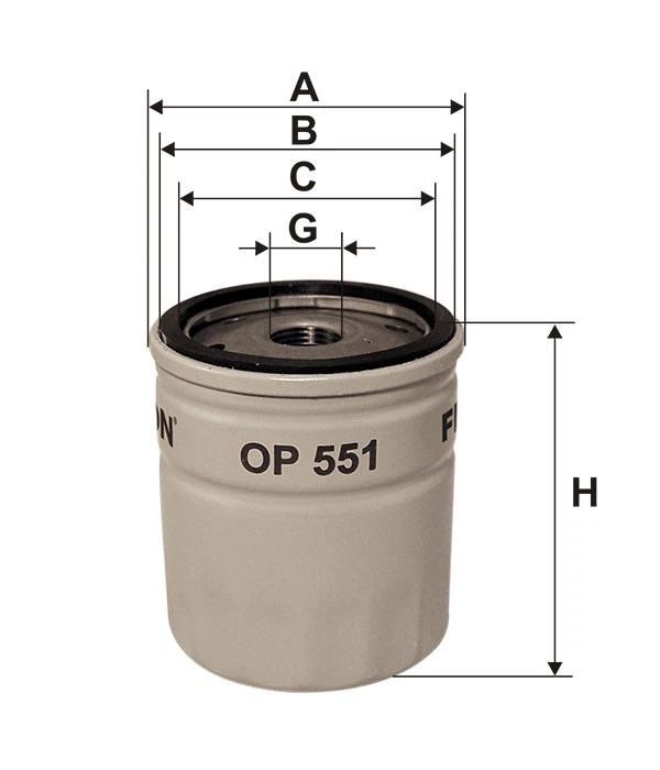 Filtr oleju  OP 551 