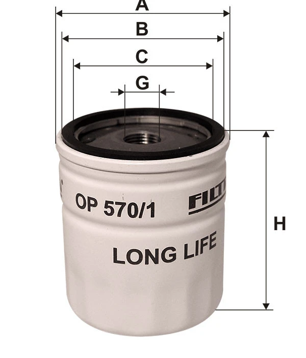 Filtr oleju  OP 570/1 