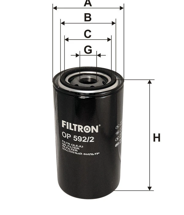 Filtr oleju  OP 592/2 