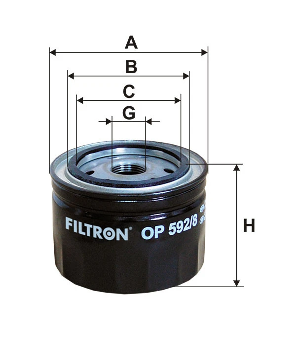 Filtr oleju  OP 592/8 