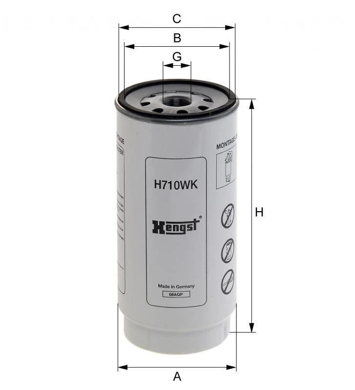 Filtr paliwa  H710WK 