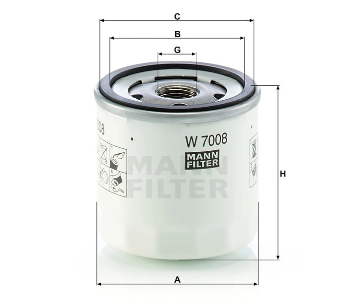 Filtr oleju  W 7008 