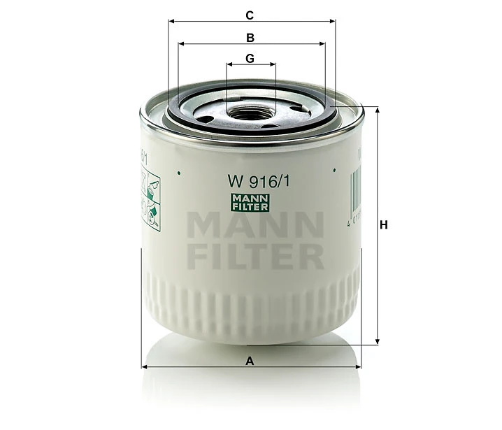 Filtr oleju  W 916/1 