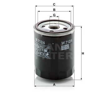 Filtr hydrauliczny, Filtr oleju W712/4