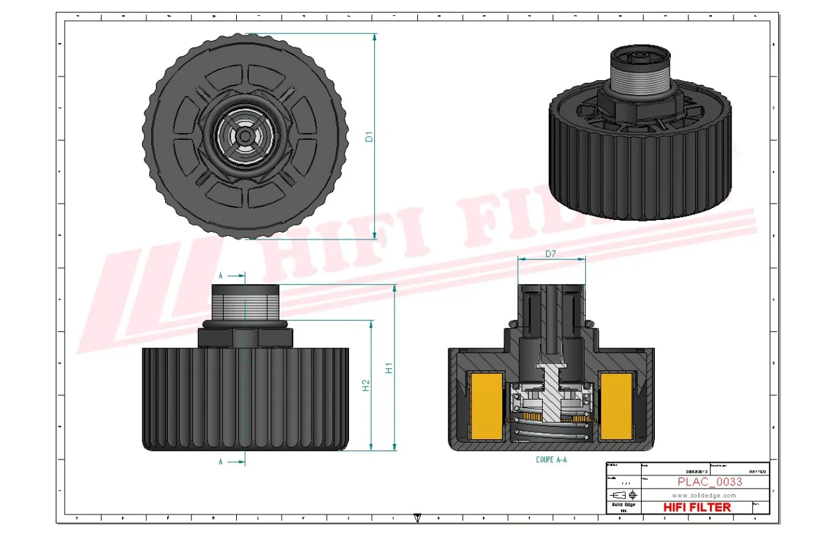 Rysunek techniczny Hifi Filter FS386