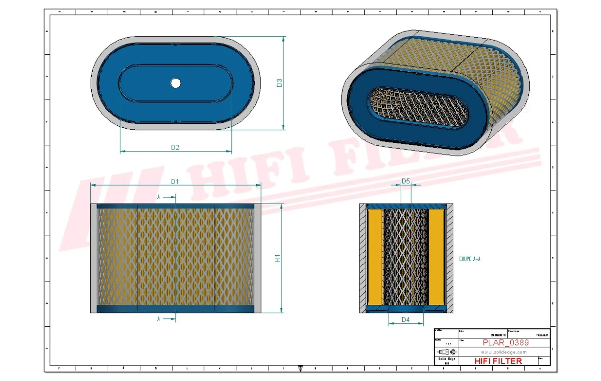Rysunek techniczny Hifi Filter SA12110