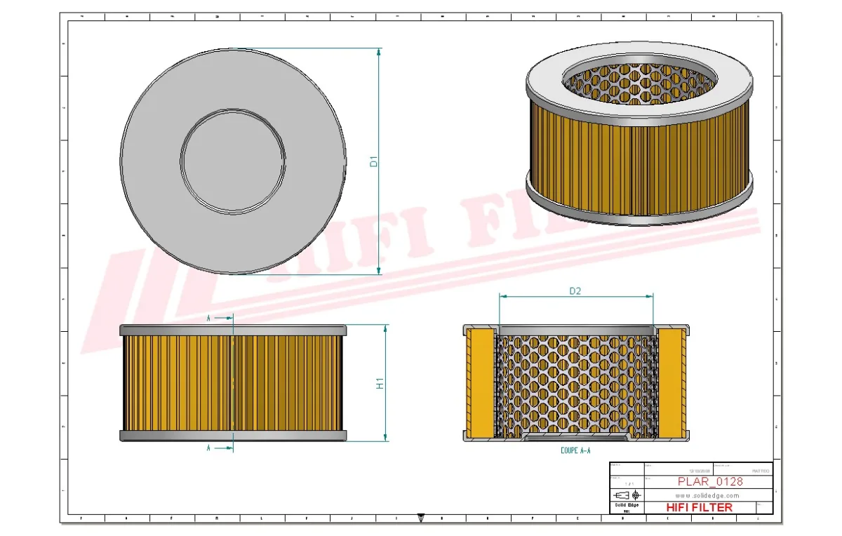 Rysunek techniczny Hifi Filter SA19112