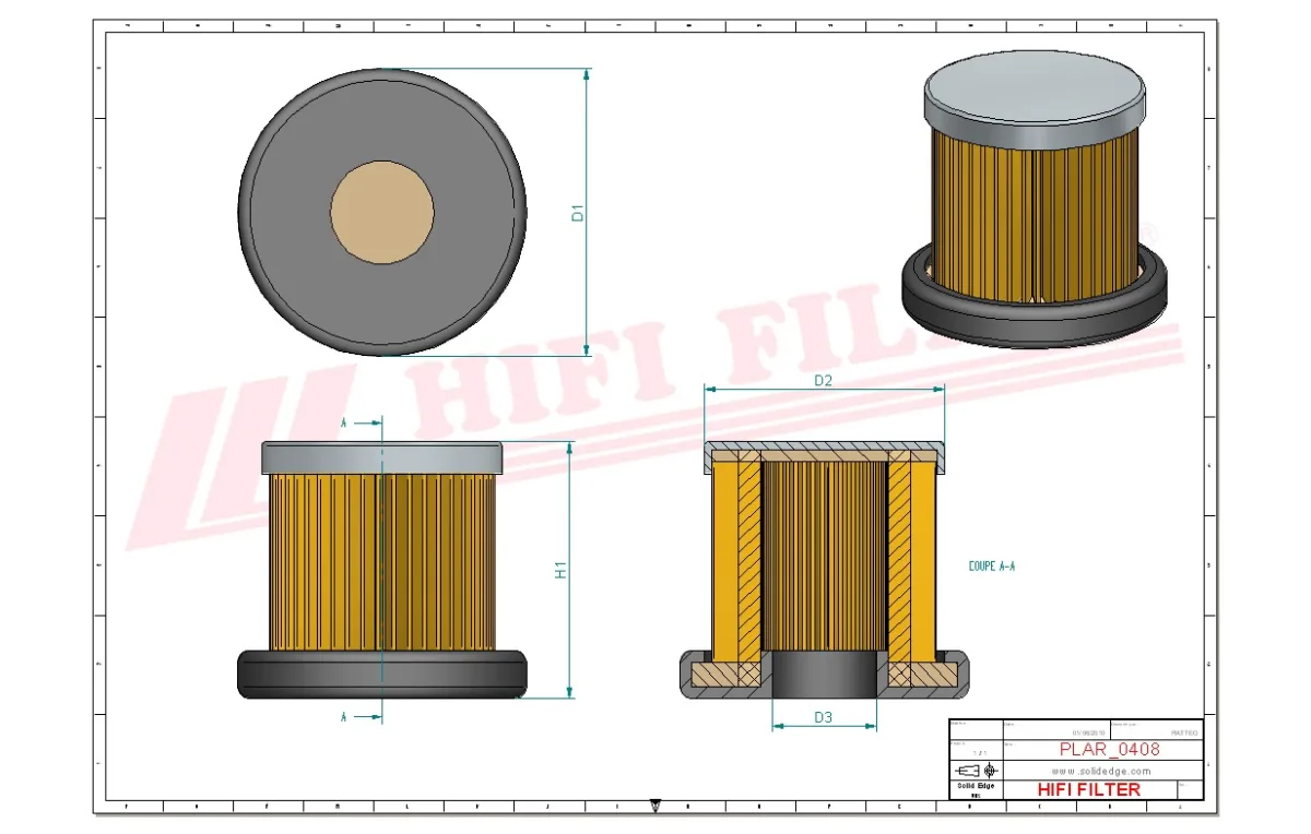 Rysunek techniczny Hifi Filter SA19133