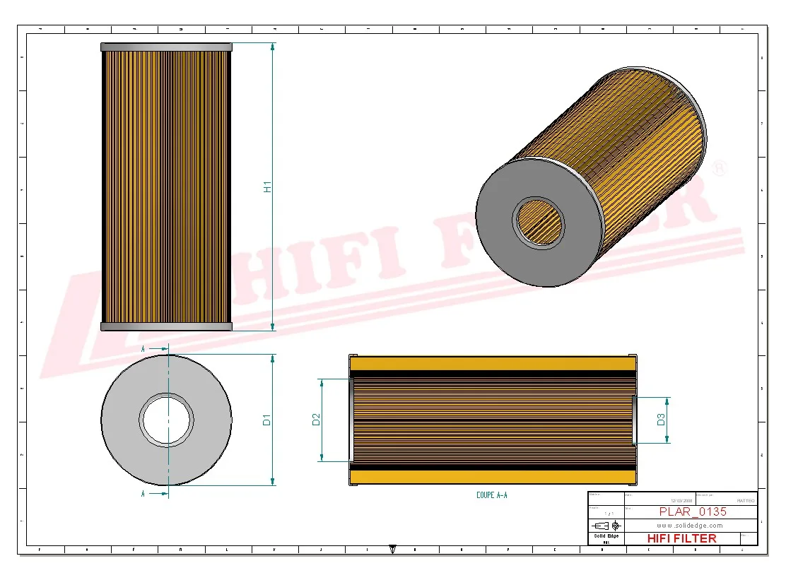 Rysunek techniczny Hifi Filter SA19731
