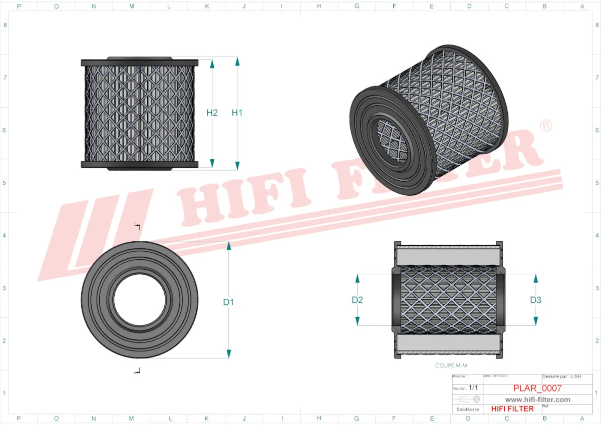 Rysunek techniczny Hifi Filter SA19979