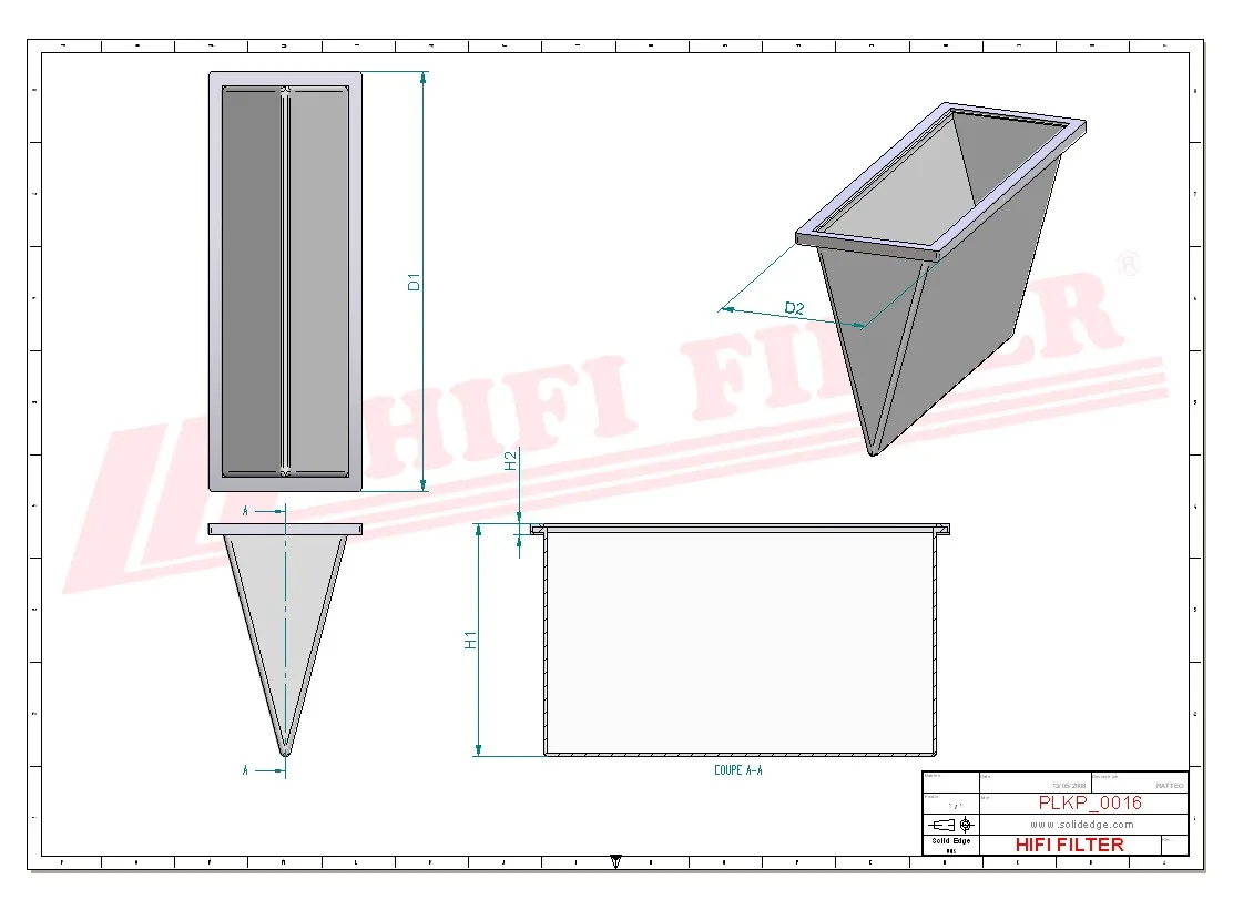 Rysunek techniczny Hifi Filter SC50021