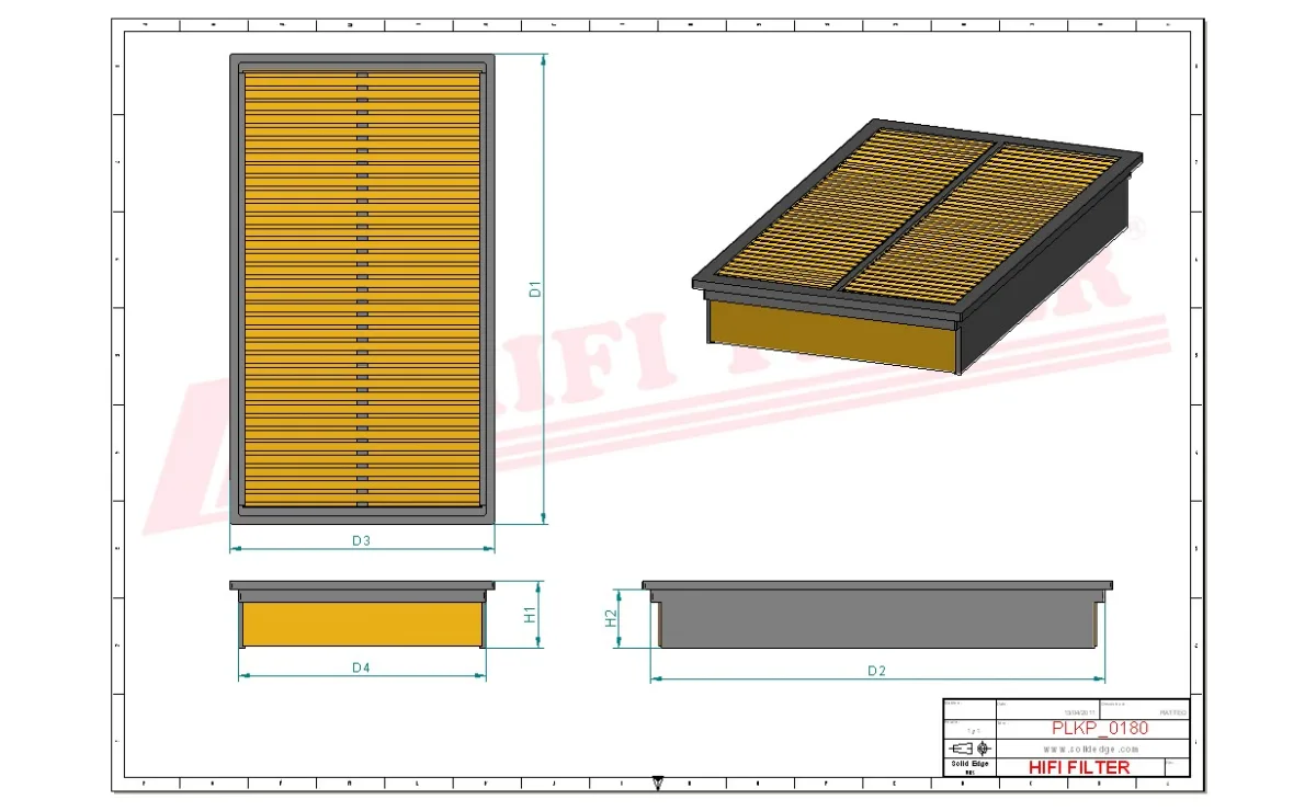 Rysunek techniczny Hifi Filter SC80067