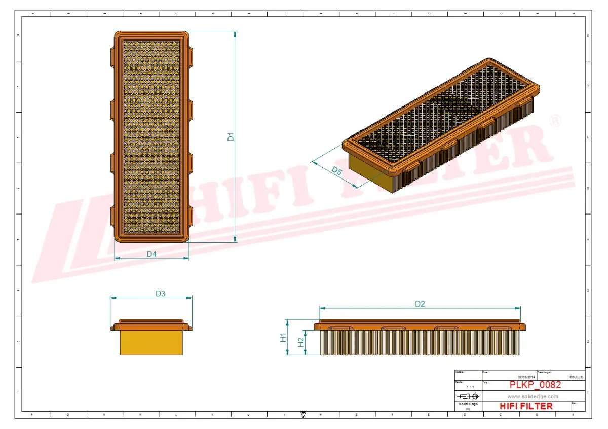Rysunek techniczny Hifi Filter SC90078
