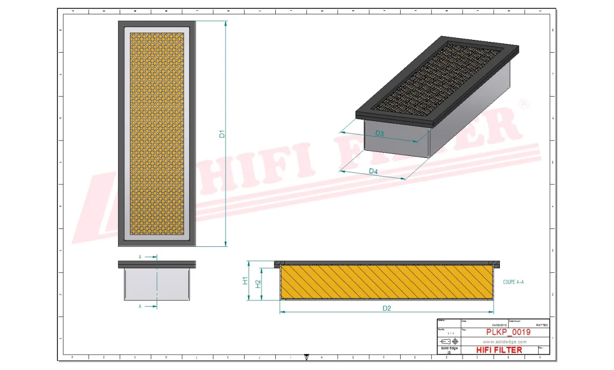 Rysunek techniczny Hifi Filter SC90127CAG