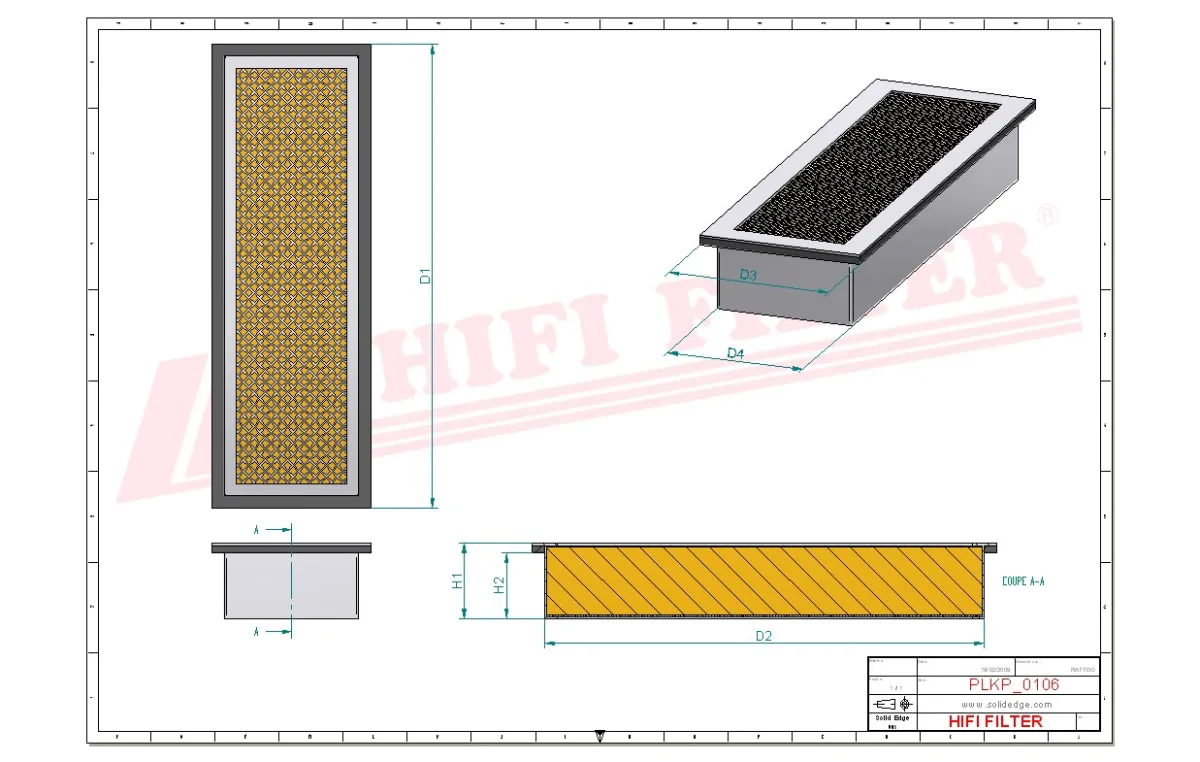 Rysunek techniczny Hifi Filter SC90128CAG