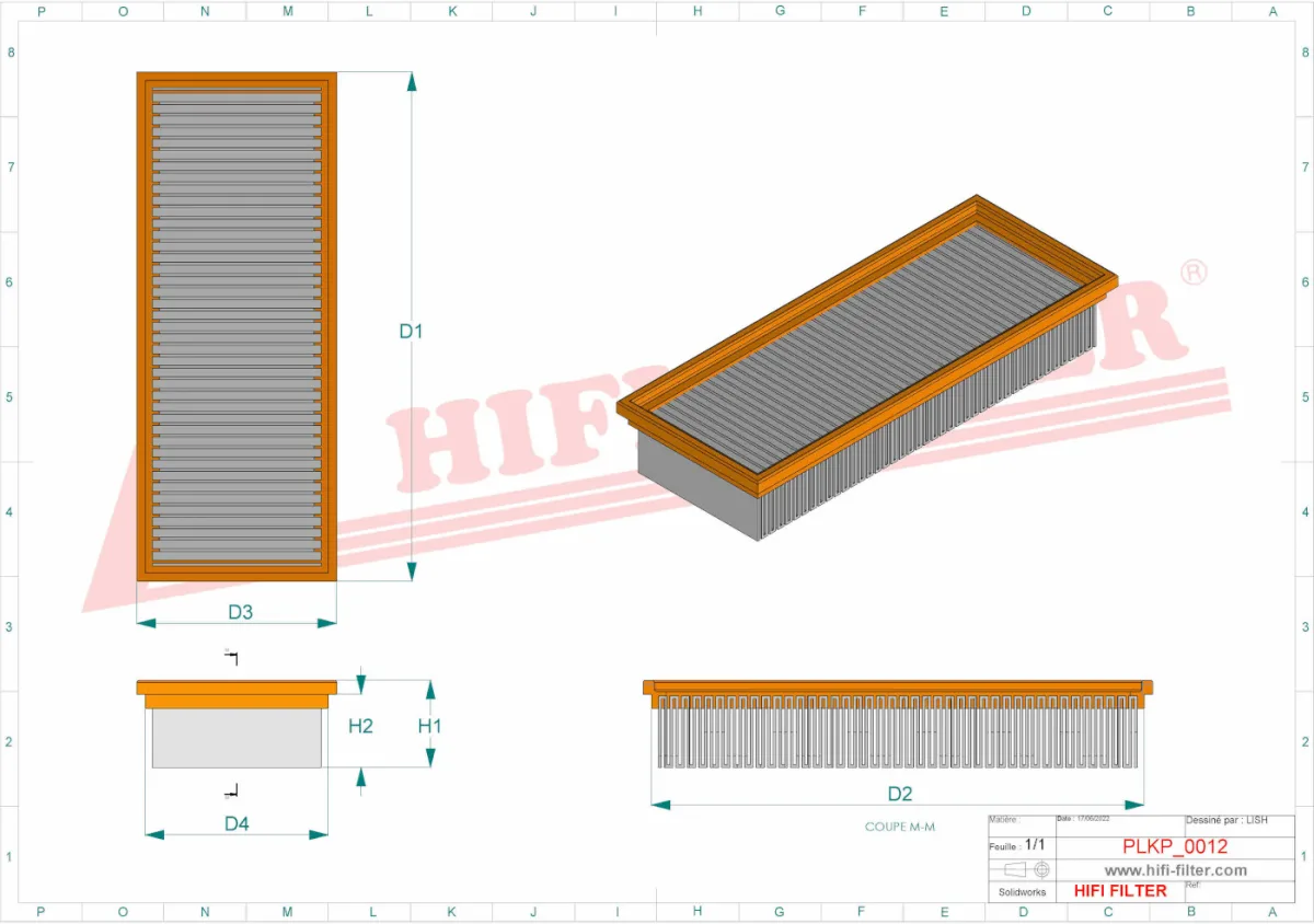 Rysunek techniczny Hifi Filter SC90189
