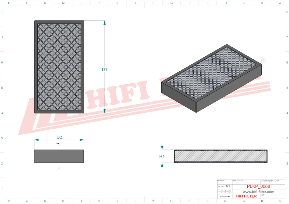 Rysunek techniczny Hifi Filter SC90279