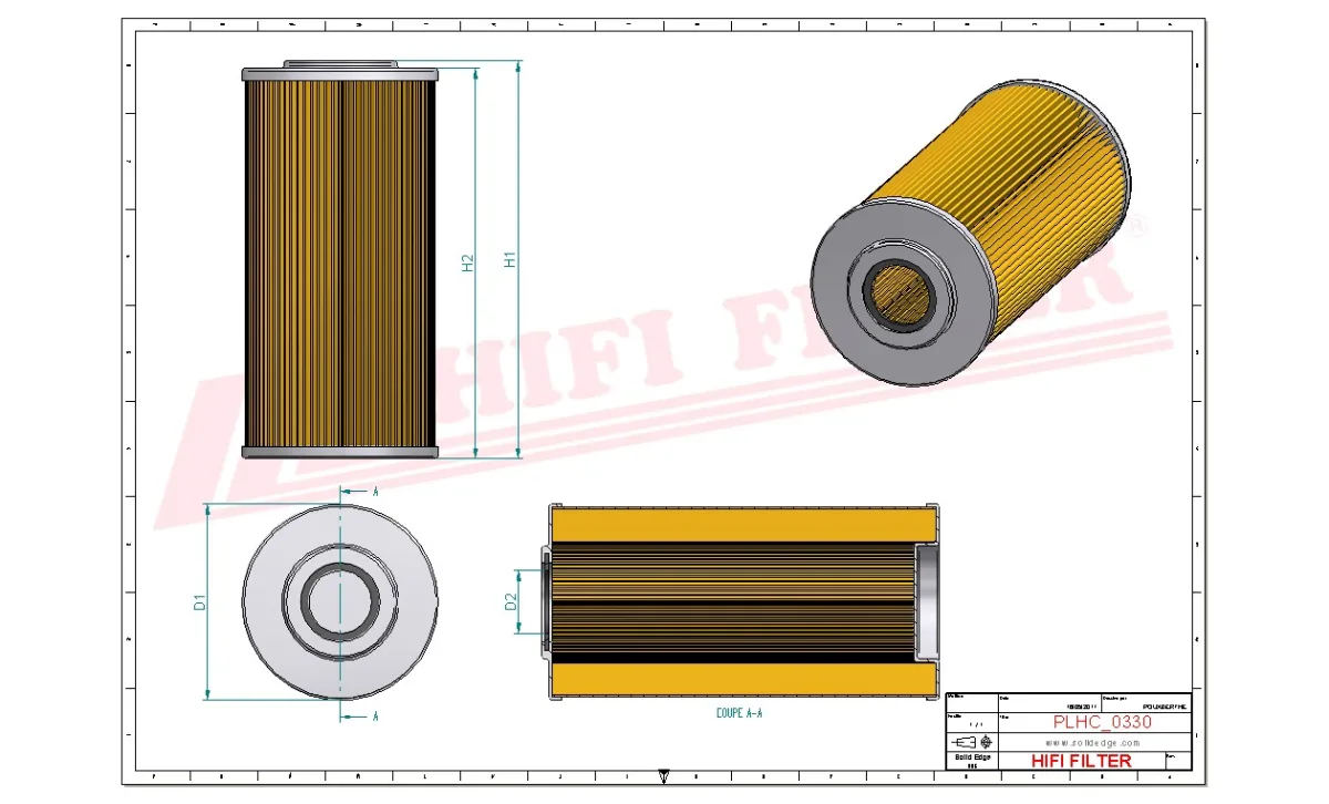 Rysunek techniczny Hifi Filter SH62167