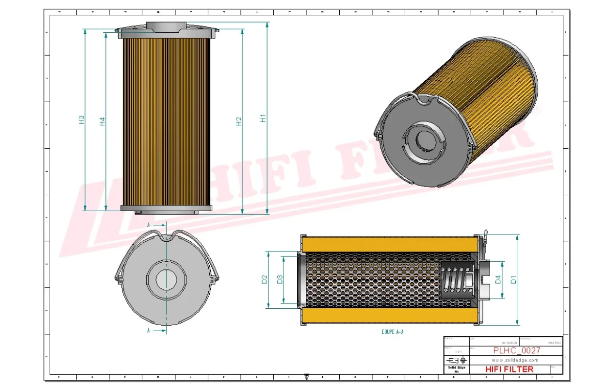 Rysunek techniczny Hifi Filter SH74016
