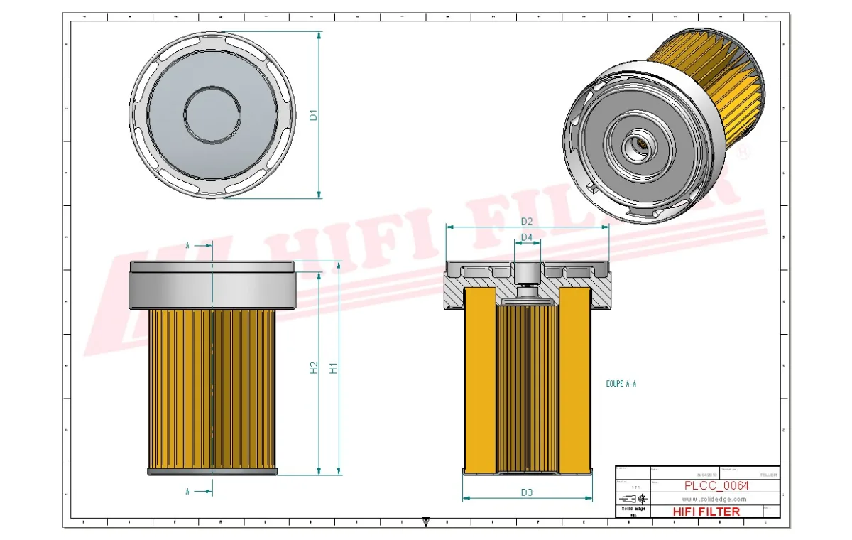 Rysunek techniczny Hifi Filter SN21599
