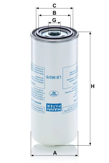 Separator powietrze/olej Mann Filter LB962/6 — zdjęcie 2