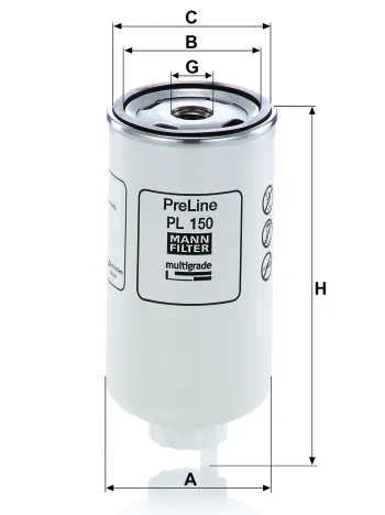 Filtr paliwa Mann Filter PL150 — zdjęcie 2
