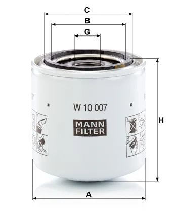 Filtr hydrauliczny Mann Filter W10007 — zdjęcie 2