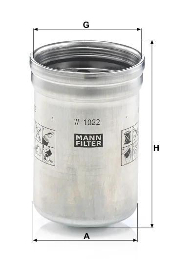 Filtr oleju Mann Filter W1022 — zdjęcie 2