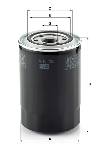 Filtr oleju Mann Filter W10703 — zdjęcie 2