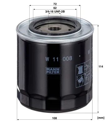 Filtr oleju Mann Filter W11008 — zdjęcie 2
