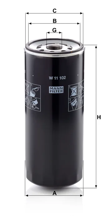 Filtr hydrauliczny Mann Filter W11102 — zdjęcie 2
