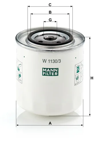 Filtr oleju Mann Filter W1130/3 — zdjęcie 2