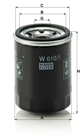 Filtr oleju Mann Filter W610/1 — zdjęcie 3