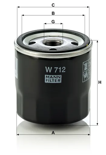 Filtr hydrauliczny Mann Filter W712 — zdjęcie 2