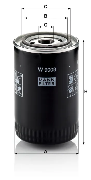 Filtr oleju Mann Filter W9009 — zdjęcie 2