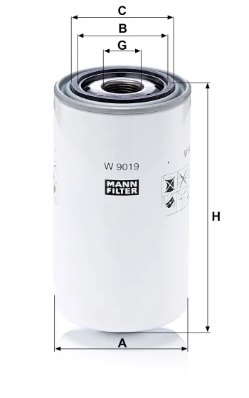 Filtr oleju Mann Filter W9019 — zdjęcie 2