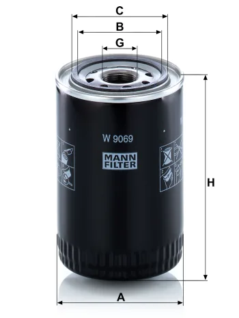 Filtr oleju Mann Filter W9069 — zdjęcie 2