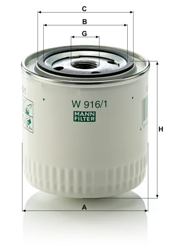 Filtr oleju Mann Filter W916/1 — zdjęcie 3