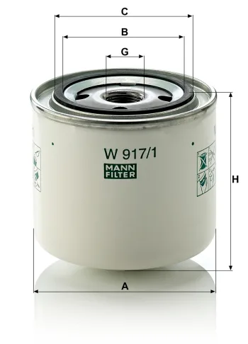 Filtr oleju Mann Filter W917/1 — zdjęcie 2