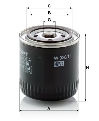 Filtr oleju Mann Filter W920/11 — zdjęcie 3