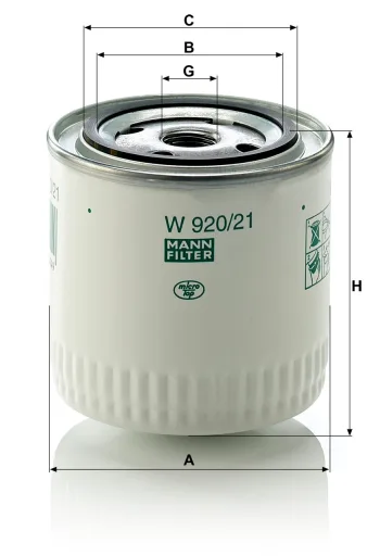 Filtr oleju Mann Filter W920/21 — zdjęcie 2