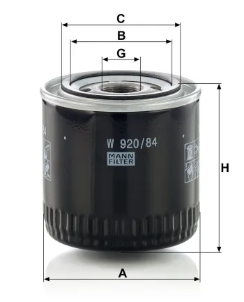 Filtr oleju Mann Filter W920/84 — zdjęcie 3
