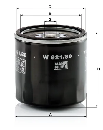 Filtr oleju Mann Filter W921/80 — zdjęcie 2