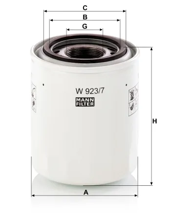 Filtr hydrauliczny Mann Filter W923/7 — zdjęcie 2