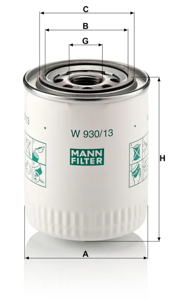 Filtr oleju Mann Filter W930/13 — zdjęcie 2