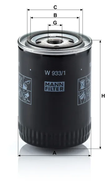 Filtr oleju Mann Filter W933/1 — zdjęcie 2