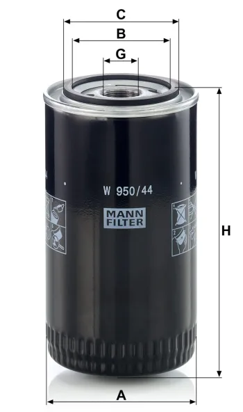 Filtr oleju Mann Filter W950/44 — zdjęcie 3