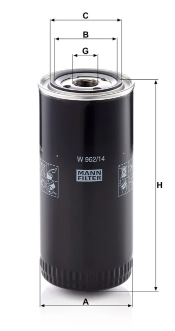 Filtr hydrauliczny Mann Filter W962/14 — zdjęcie 2