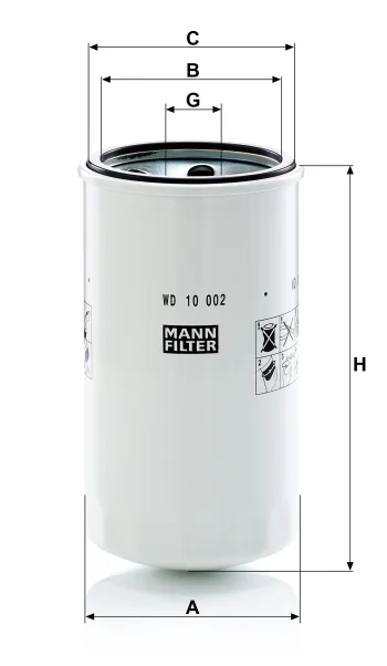Filtr hydrauliczny Mann Filter WD10002 — zdjęcie 2