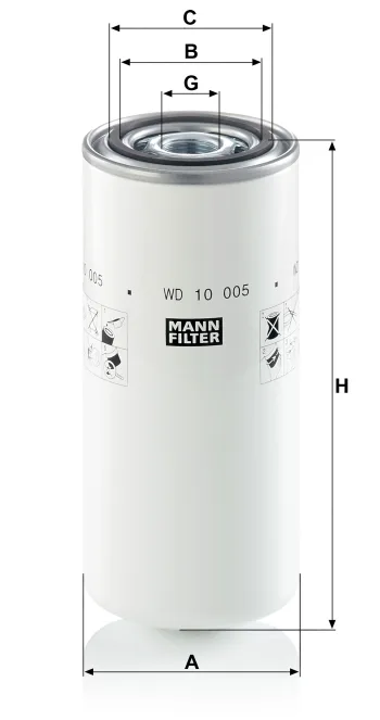 Filtr hydrauliczny Mann Filter WD10005 — zdjęcie 2